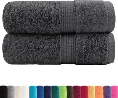 Produktbild von vidaXL Premium Gästetücher SOLUND 2 Stk. Anthrazit 30x50 cm 600 g/m²