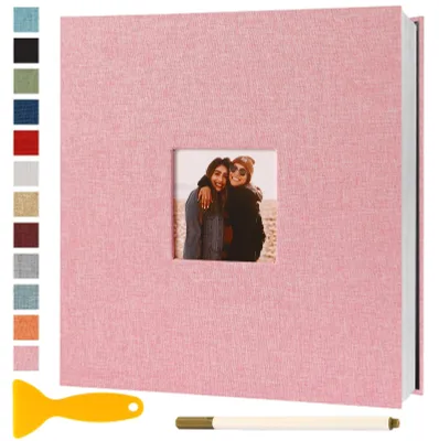 Obrázek produktu pro Samolepicí fotoalbum, rozměr 28x27 cm, 40 stran. Vhodné jako scrapbook, kniha návštěv. Bez obsahu kyselin a PVC. Ideální pro svatbu nebo pro miminko