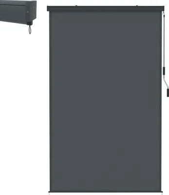 Produktbild von XMTECH Senkrechtmarkise 160x250cm - Vertikalmarkise mit Handkurbel für Balkon & Terrasse - Wasserdicht, Sonnenschutz, Sichtschutz & Windschutz - Aluminium-Rahmen inkl. Montageset - Anthrazit