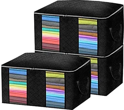 Produktbild von Famanu Aufbewahrungssäcke Set von 3 - Faltbare Organizer mit großer Kapazität, stabilen Reißverschlüssen und verstärkten Griffen