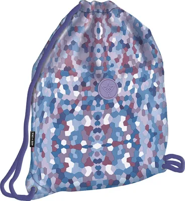 Produktbild von Ars Una Schuhbeutel für Kinder, Schule und Kindergarten, Sportbeutel, Gymsack, Turnbeutel, Caleidoscope, blau-violett, für Mädchen