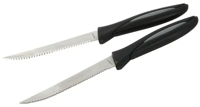 6er-Set Messer, 23 cm, gebogene Klinge, gelegierter Stahl