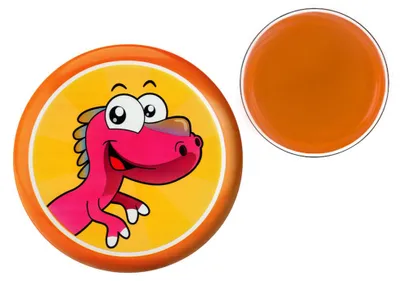 Image de Disque volant Frisbee avec dinosaure, orange, 20 cm