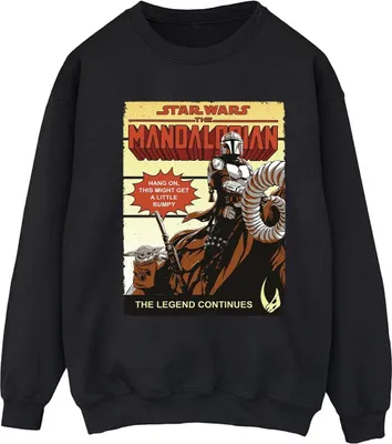 Produktbild von Star Wars The Mandalorian - "Bumpy Ride" Sweatshirt für Damen BI39388 (L) (Schwarz)