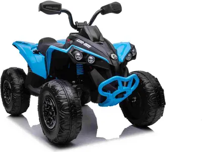 Produktbild von Can-am ATV Quad Kinderfahrzeug Elektrofahrzeug Kinderquad Elektroquad EVA Soft Reifen Ledersitz 24V 2x200W Blau
