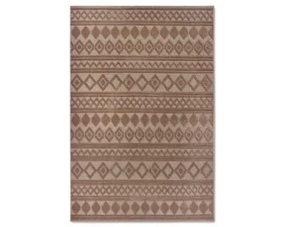 Zdjęcie produktu dla Dywan nowoczesny do salonu 160x230cm, brązowy wytłaczany wzór 3D