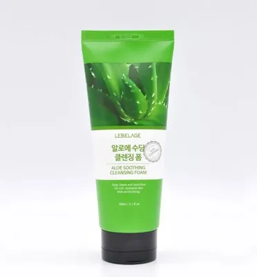 Image de LEBELAGE - Aloe Cleansing Foam - Mousse nettoyante apaisante à l'aloe vera - 180 ml