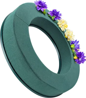 Produktbild von com-four® 1x Steckmasse für Blumengestecke in Ringform - Steckschaum für Frischblumen - Steckschwamm zum Basteln für Hochzeit, Ostern und Geburtstag
