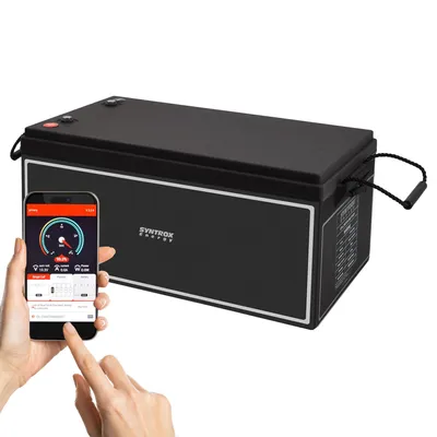 Produktbild von LiFePO4-Batterie 12 V 200 Ah mit BMS und Bluetooth