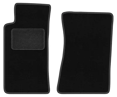Produktbild von Velours-Fußmatten Vorne passend für Mazda MX-5 II NB (Cabrio, Bj. 1998-2005) –  schwarz, passgenau, mit Befestigungen set 2 Stk. - STANDARD