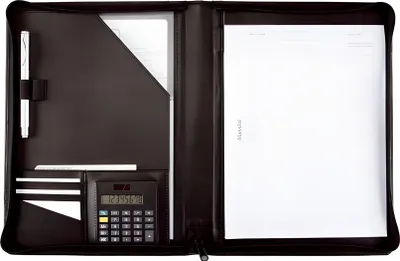 Produktbild von Alassio Schreibmappe "CATANA" DIN A4 Nappa Leder schwarz