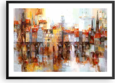 Produktbild von Gerahmtes Poster - Schwarzer Rahmen - Stadt Mietshaus - 70x50 cm - Wand Bild - Wanddeko - Wandbilder - Kunstposter - Wandposter - Bilderrahmen - Bilder - Kunstdruck - Wandbild - P2BAA70x50-3476