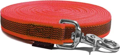 Produktbild von Mystique® Gummierte Schleppleine 20mm mit HS rostfreiem Scherenkarabinerhaken rot 20m