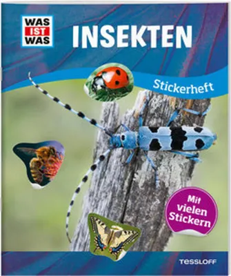 Produktbild von WAS IST WAS Stickerheft Insekten / Schmetterlinge, Bienen, Käfer - Kunterbunter Wissensspaß mit über 100 wiederablösbaren Stickern / Für Kinder ab 8 J