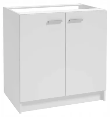 Zdjęcie produktu dla Szafka Kuchenna Biała Stojąca 80 x 82 x 49 cm Matowa Dolna Drzwi pod Blat