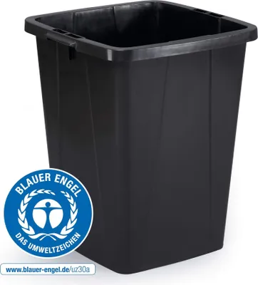 Zdjęcie produktu dla DURABLE Kosz na ?mieci DURABIN® ECO 90L kwadratowy, Czarny, 1800505221