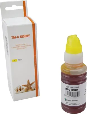 Immagine prodotto di cartuccia d'inchiostro giallo 4.3-GI-590y compatibile con Canon GI-590y [ 1606C001 ] pagine: 7.000