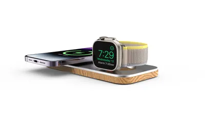 Obrázok produktu pre Magnetická bezdrôtová nabíjačka Cubenest 2v1 kompatibilná s technológiou MagSafe - rýchle nabíjanie kompatibilné s hodinkami Apple Watch 7-9 a Ultra 1-2