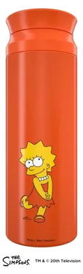 Produktbild von HOLY Thermo Shaker Becher Simpsons Edition 700ml Edelstahl Lisa Simpson orange