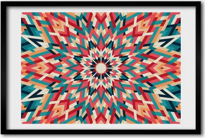 Produktbild von Bild 60x40 MDF-Rahmen, Wandkunst Kaleidoskop