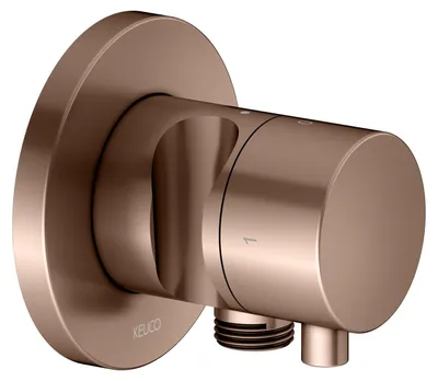 Immagine prodotto di KEUCO IXMO Vanne d'inversion à encastrer 2 consommateurs, raccord de flexible, poignée Comfort et support de douche, avec arrêt, rosace ronde, 59557291201, 59557291201