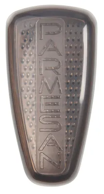 Image de Fackelmann Râpe à parmesan et boîte de fraîcheur, rabot à parmesan, râpe à fromage avec récipient de service (couleur : transparent/gris)