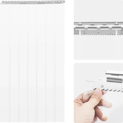 Immagine prodotto di Tenda a lamelle in PVC - Tenda - Montaggio a soffitto - Elevato oscuramento 70-90% - Per porte-finestre - A partire da 4 pannelli - Design moderno - Bianco