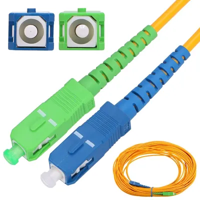 Image de Extralink Cordon fibre optique SC/APC–SC/UPC monomode Simplex 0,5 m