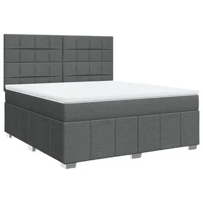 Produktbild von vidaXL Boxspringbett mit Matratze Dunkelgrau 180x200 cm Stoff