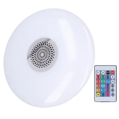 Obrázek produktu pro Stropní světlo E27,Stropní světlo E27,Světlo měnící barvu hudby,Bezdrátové žárovky s reproduktory,Stropní lampa RGB,Inteligentní hudební lampa RGB