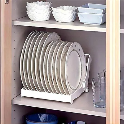 Produktbild von Unyqoos® Kompaktes, faltbares Abtropfgestell – Geschirrabtropfer für kleine Küchen & Camper, Platz für bis zu 12 Teller, Becher und Schalen