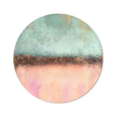 Produktbild von MuchoWow® Mauspad Mousepad Gold - Farbe - Abstrakt - Grün - Rosa 20x20 cm - Mousepads - Maus Mat - Pad - Mausunterlage - Schreibtischmatte