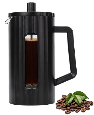 French Press 1 l, Edelstahl 304, Borosilikatglas, doppelwandig isoliert