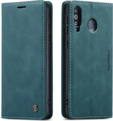 Image de Galaxy A40S Case, RetroPolyuréthaneLeather Case, Card Pockets, Magnetic Closure, Case with Stand Function for Samsung Galaxy A40S / M30 Blue