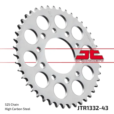 Produktbild von JTSPROCKETS Kettenrad JTR1332.43 Hinten für HONDA MOTORCYCLES NTV Kohlenstoffstahl