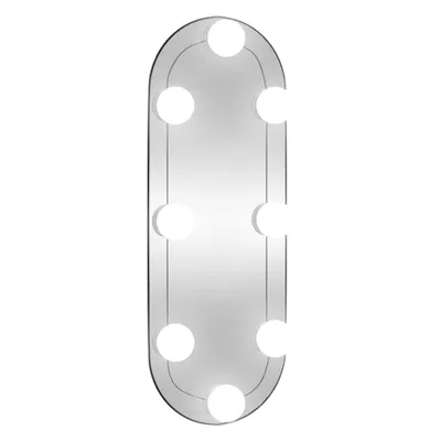 Zdjęcie produktu dla Lustro ścienne z LED, 15x40 cm, szklane, owalne