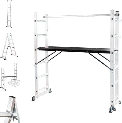 Obrázek produktu pro Scaffoldax2x6, multifunkční skládací žebřík s plošinou