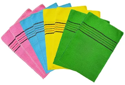 Produktbild von Peelinghandschuhe 8 Stück Koreanisches Peelingtuch Doppelseitig zur Hautreinigung 4 Farben