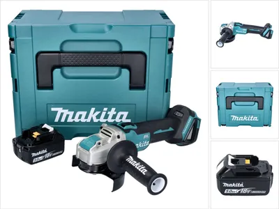 Produktbild von Makita DGA 521 T1X1J Akku Winkelschleifer 18 V 125 mm X-LOCK Brushless + 1x Akku 5,0 Ah + Makpac - ohne Ladegerät