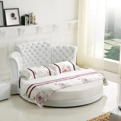 Produktbild von Rund Bett Luxus Chesterfield Betten Schlaf Zimmer Doppelbett 200x200