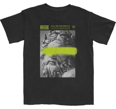 Produktbild von Muse T-Shirt Herren Neon Spray Defaced schwarz Band-Merch, Bands 100% Baumwolle XL