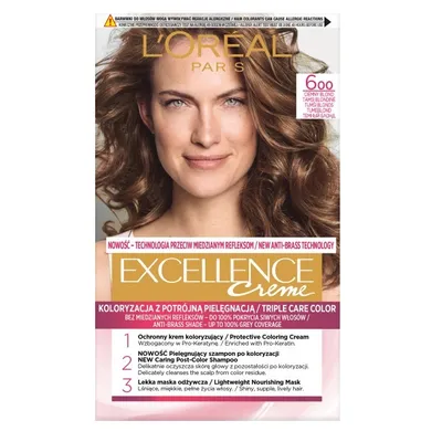 A box of L'Oreal Excellence Creme hair dye.