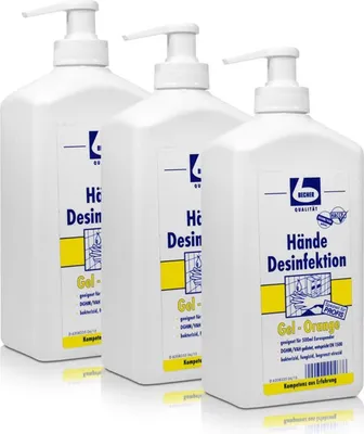 Produktbild von Dr. Becher Hände Desinfektion Gel-Orange 500ml (3er Pack)