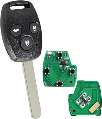 Zdjęcie produktu dla Kompletny programowalny klucz samochodowy, 433 MHz, z 3 przyciskami, kompatybilny z Honda Civic 2005–2011, Accord, CR-V, Jazz – chip ID48, FCCID: OUCG8D-380H-A, ostrze Hon66, z elektroniką