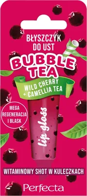 Zdjęcie produktu dla Perfecta Bubble Tea Błyszczyk do ust Wild Cherry + Camellia Tea, 10 g