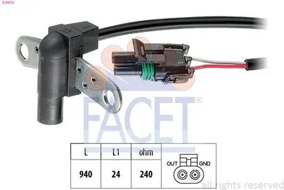 Produktbild von FACET 9.0010 Kurbelwellensensor Impulsgeber für RENAULT CLIO I (B/C57, 5/357)