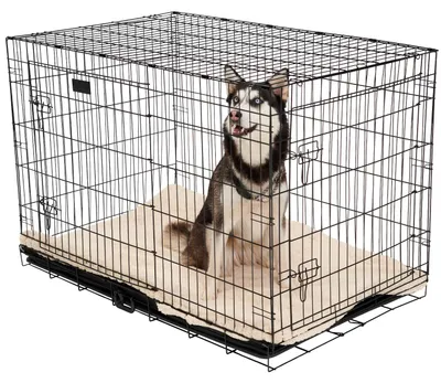 Produktbild von Brixy Hundebank - Sitzbank Für Hunde - Größe XXL - Faltbar - 122 x 76 x 84 CM - 2 Türen - Schwarz