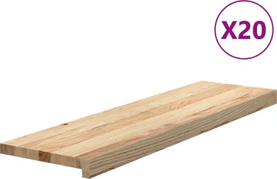 Produktbild von vidaXL Treppenstufen 20 Stk. Unbehandelt 90x25x2 cm Massivholz Eiche