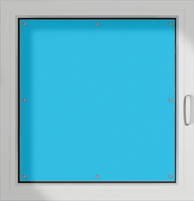 Produktbild von Wallario Lichtschutzbild, Dekorativer Sichtschutz Sonnenschutz 96 x 100 cm mit Motiv: Hellblau - Verdunklung ohne Bohren