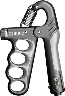 Produktbild von Handtrainer verstellbar, mit Zähler – Für starke Hände und Unterarme, Griffkraft & Handkraft gezielt stärken (5–100 kg)